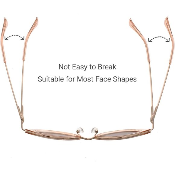 ✨Women's Brown Retro Big Frame Cat Eye Polarized with Spring Hinge Sunglasses - Picture 4 of 7